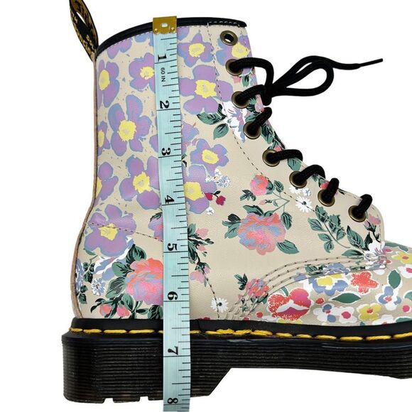 Dr. Martens 1460 Floral Mash Up Leather Lace Up Combat Boots Size 7 - Picture 10 of 12